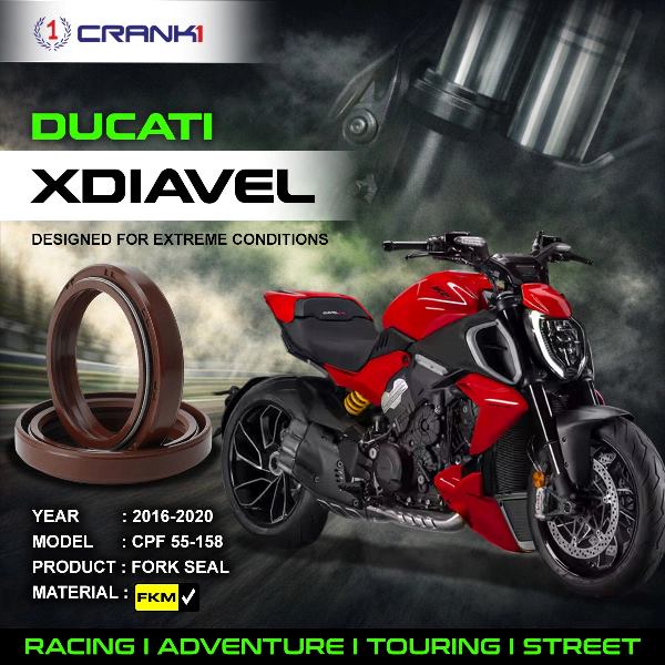 Crank1-Fork Oil Seals Pair Ducati Xdiavel (2016-2020)-CPF55-158