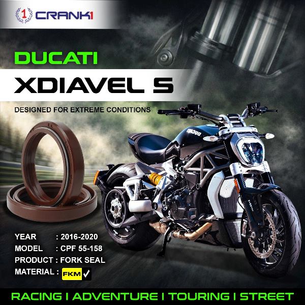 Crank1-Fork Oil Seals Pair Ducati Xdiavel S (2016-2020)-CPF55-158