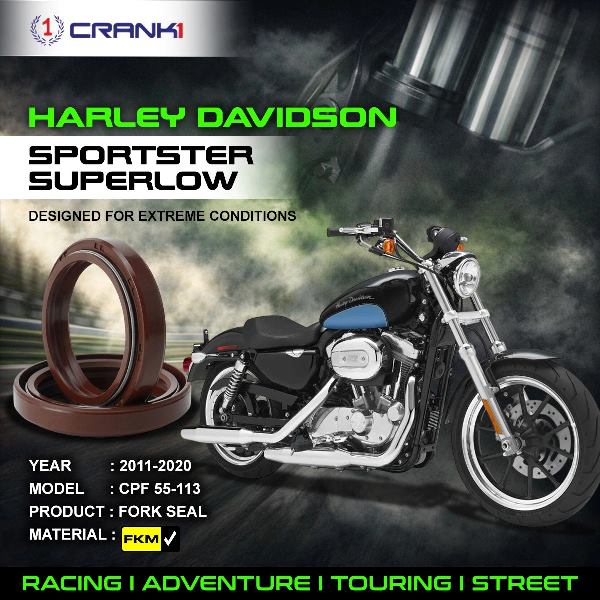 Crank1-Fork Oil Seals Pair For Harley Davidson Sportster Super Low (2011-2020)– CPF55-113