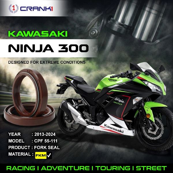 Crank1-Fork Oil Seals Pair For Kawasaki Ninja 300 (2013-2024) - CPF55-111