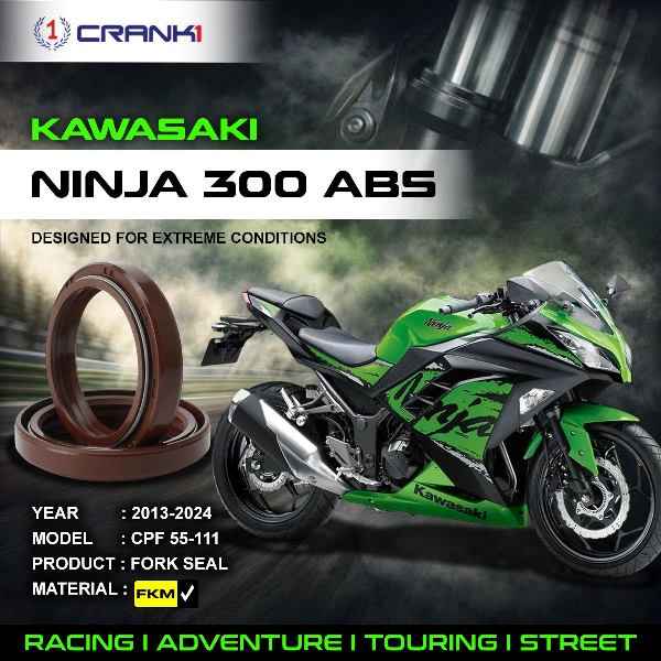 Crank1-Fork Oil Seals Pair For Kawasaki Ninja 300 ABS (2013-2024) - CPF55-111
