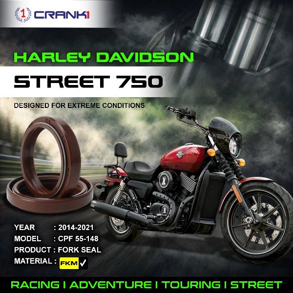 Crank1-Fork Oil Seals Pair Harley Davidson Street 750 ( 2014 -2015)-CPF55-148
