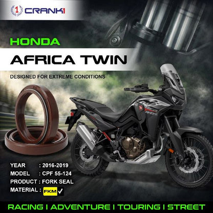 Crank1-Fork Oil Seals Pair Honda Africa Twin (2016-2019)-CPF55-124