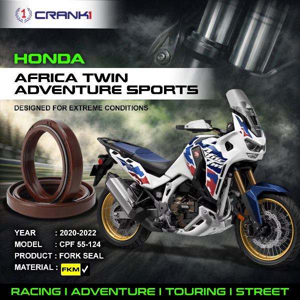 Crank1-Fork Oil Seals Pair Honda Africa Twin Adv Sports (2020-2022)-CPF55-124