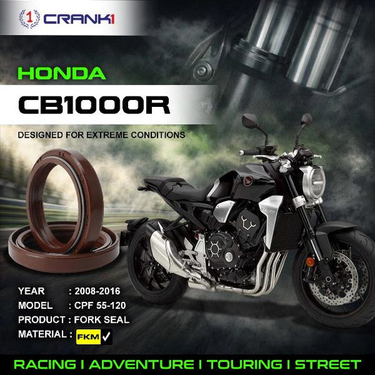 Crank1-Fork Oil Seals Pair Honda CB 1000R (2008-2016)-CPF55-120