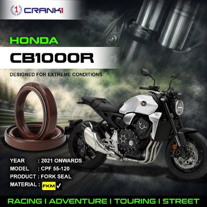 Crank1-Fork Oil Seals Pair Honda CB 1000R (2021 Onwards)-CPF55-120