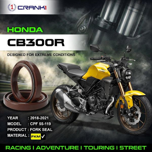 Crank1-Fork Oil Seals Pair Honda CB 300R (2018-2021)-CPF55-119
