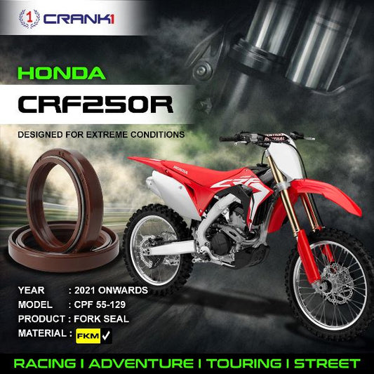 Crank1-Fork Oil Seals Pair Honda CRF 250 R (2021 Onwards)-CPF55-129