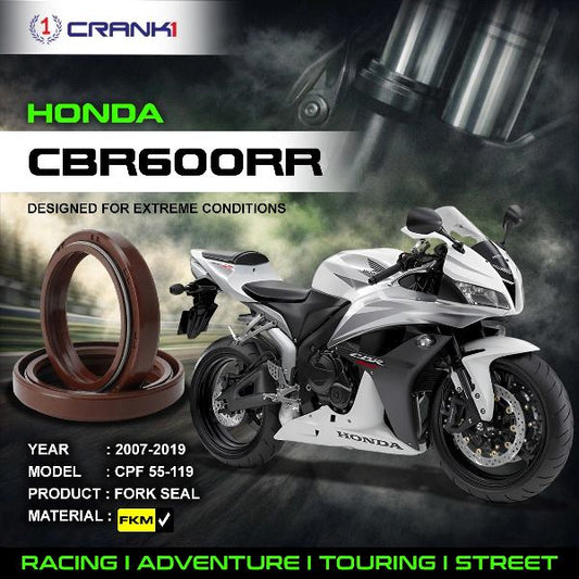 Crank1-Fork Oil Seals Pair Honda Cbr 600RR (2007-2019)-CPF55-119