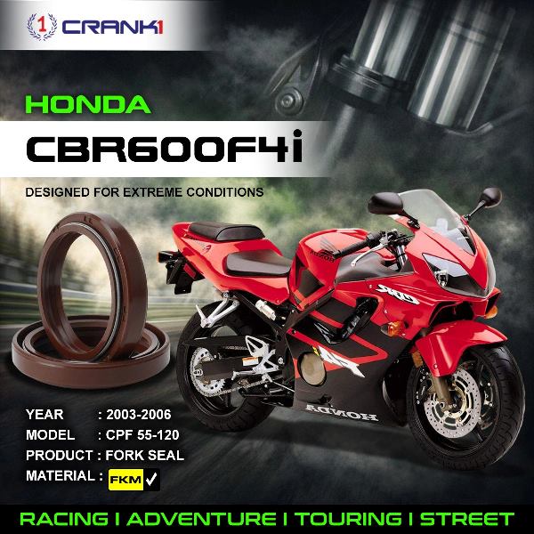 Crank1-Fork Oil Seals Pair Honda Cbr 600 F4I (2003-2006)-CPF55-120