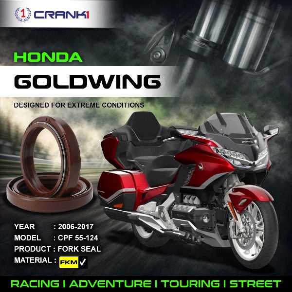 Crank1-Fork Oil Seals Pair Honda Goldwing (2006-2017)-CPF55-124
