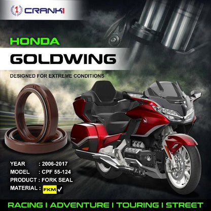 Crank1-Fork Oil Seals Pair Honda Goldwing (2006-2017)-CPF55-124