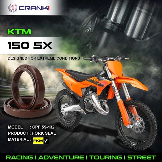 Crank1-Fork Oil Seals Pair KTM 150 SX-CPF55-132