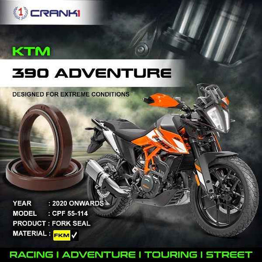 Crank1-Fork Oil Seals Pair KTM 390 Adventure (2020 Onwards)-CPF55-114