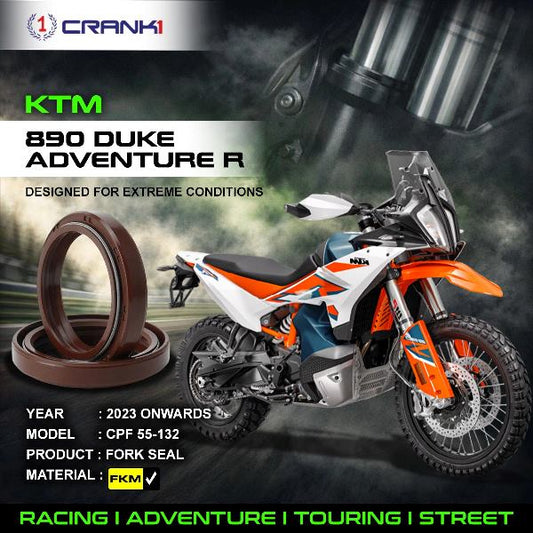 Crank1-Fork Oil Seals Pair KTM 890 Duke Adv R (2023 Onwards)-CPF55-132