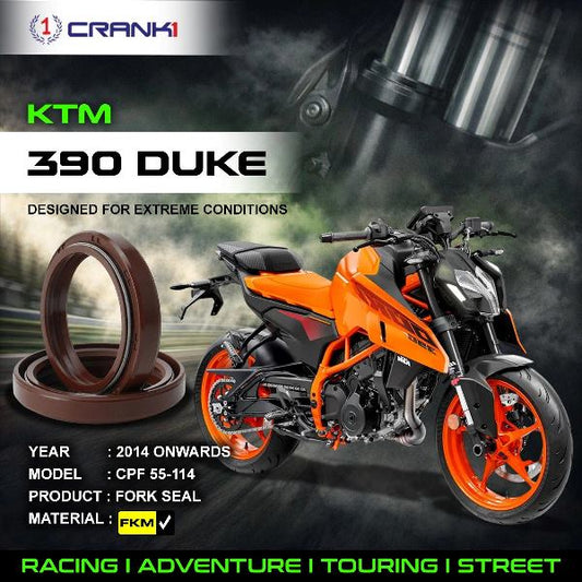 Crank1-Fork Oil Seals Pair KTM Duke 390  (2014 Onwards)-CPF55-114