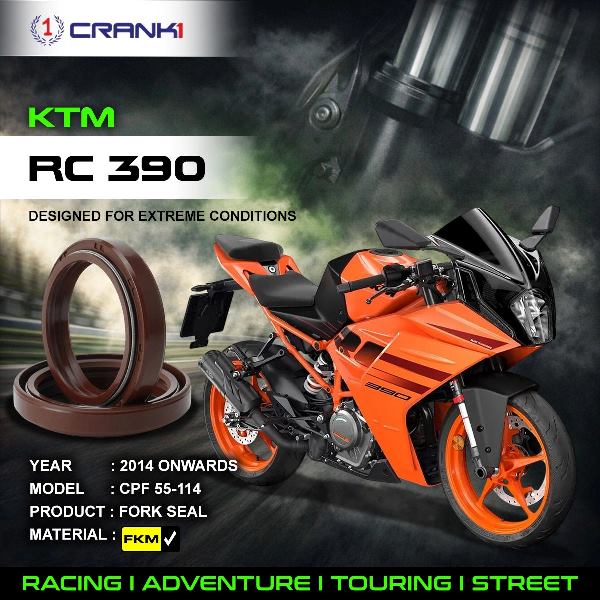 Crank1-Fork Oil Seals Pair KTM RC 390 (2014 Onwards)-CPF55-114