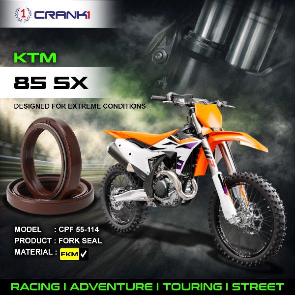 Crank1-Fork Oil Seals Pair KTM SX 85-CPF55-114