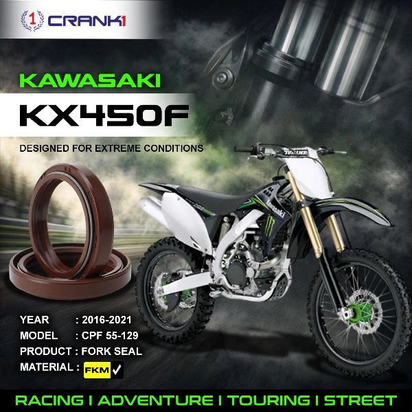 Crank1-Fork Oil Seals Pair Kawasaki KX450F ( 2016-2020)-CPF55-129