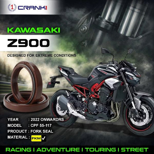 Crank1-Fork Oil Seals Pair Kawasaki Z900 (2022 Onwards)-CPF55-117