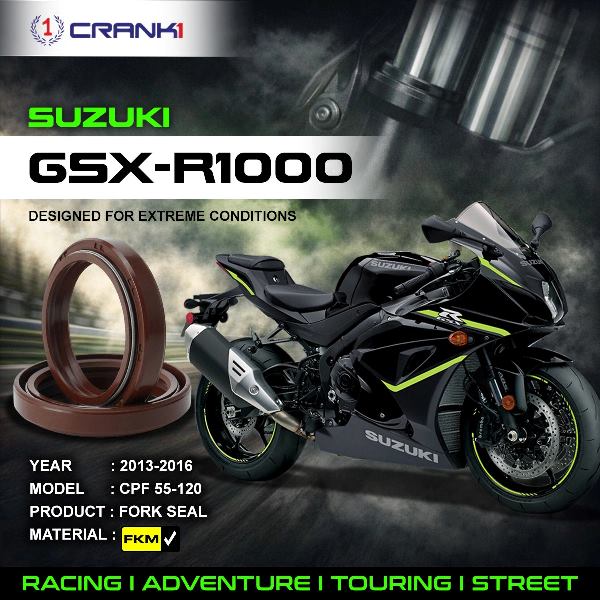 Crank1-Fork Oil Seals Pair Suzuki GSX-R 1000 (2013-2016)-CPF55-120