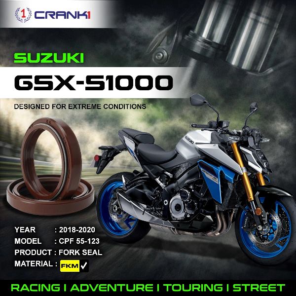 Crank1-Fork Oil Seals Pair Suzuki GSX-S 1000 (2018-2020)-CPF55-123
