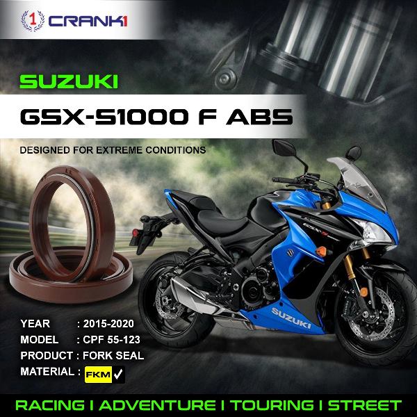 Crank1-Fork Oil Seals Pair Suzuki GSX-S 1000 F  Abs (2015-2020)-CPF55-123