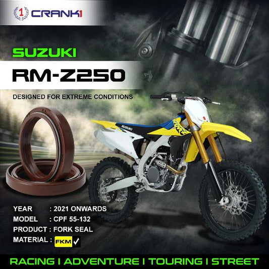 Crank1-Fork Oil Seals Pair Suzuki RMZ 250 (2021 Onwards)-CPF55-132
