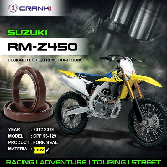 Crank1-Fork Oil Seals Pair Suzuki RMZ 450 (2012-2019)-CPF55-129