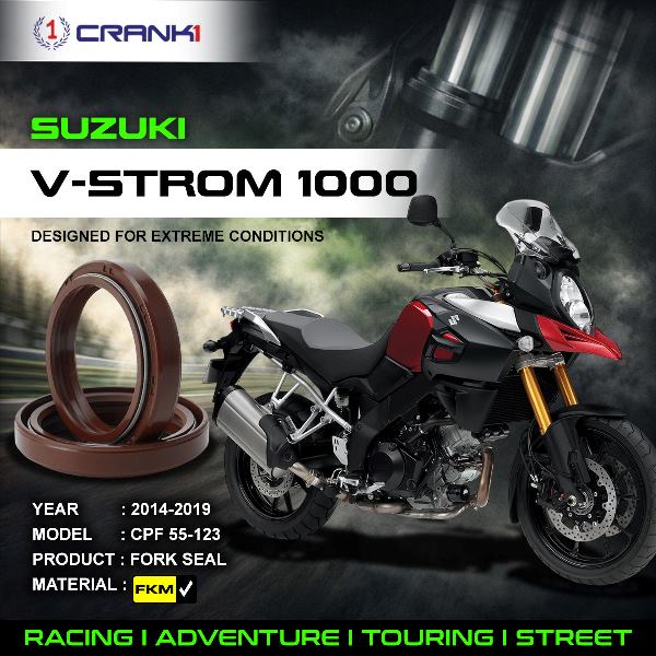 Crank1-Fork Oil Seals Pair Suzuki V-Strom 1000 (2014-2016)-CPF55-123