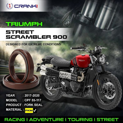 Crank1-Fork Oil Seals Pair Triumph Street Scrambler (2017-2020)-CPF55-117
