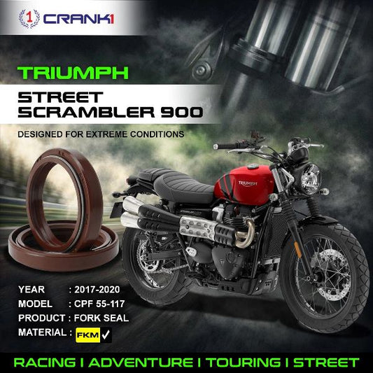 Crank1-Fork Oil Seals Pair Triumph Street Scrambler (2017-2020)-CPF55-117