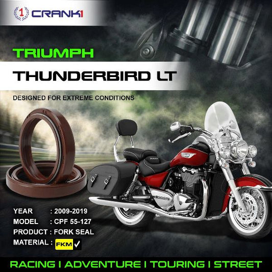Crank1-Fork Oil Seals Pair Triumph Thunderbird LT (2009-2019)-CPF55-127