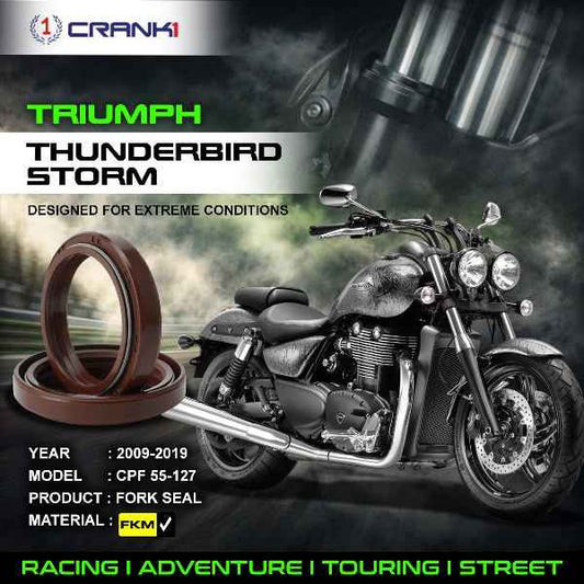 Crank1-Fork Oil Seals Pair Triumph Thunderbird Storm (2009-2019)-CPF55-127