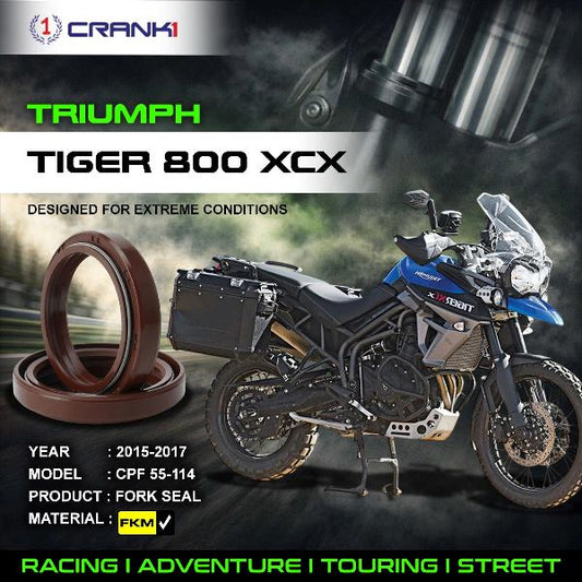 Crank1-Fork Oil Seals Pair Triumph Tiger 800 XCX (2015-2017)-CPF55-114