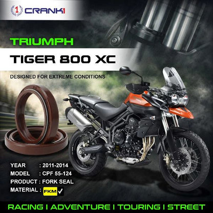 Crank1-Fork Oil Seals Pair Triumph Tiger 800 XC (2011-2014)-CPF55-124