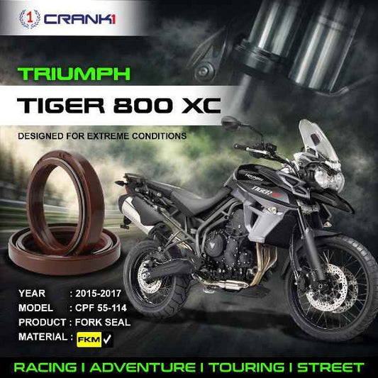 Crank1-Fork Oil Seals Pair Triumph Tiger 800 XC (2015-2017)-CPF55-114