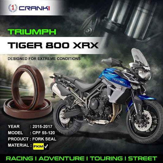 Crank1-Fork Oil Seals Pair Triumph Tiger 800 XRX (2015-2017)-CPF55-120