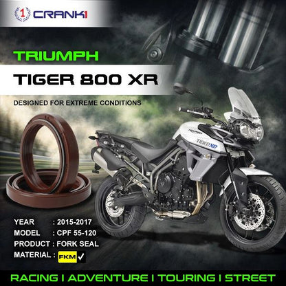 Crank1-Fork Oil Seals Pair Triumph Tiger 800 XR (2015-2017)-CPF55-120