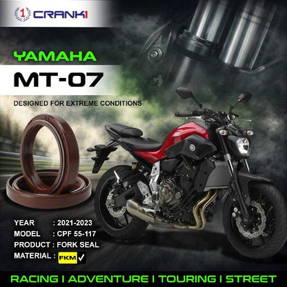 Crank1-Fork Oil Seals Pair Yamaha MT 07 (2021-2023)-CPF55-117