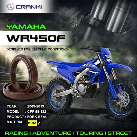 Crank1-Fork Oil Seals Pair Yamaha WR 450 F (2009-2019)-CPF55-132