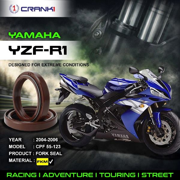 Crank1-Fork Oil Seals Pair Yamaha YZF R1 (2004-2006)-CPF55-123