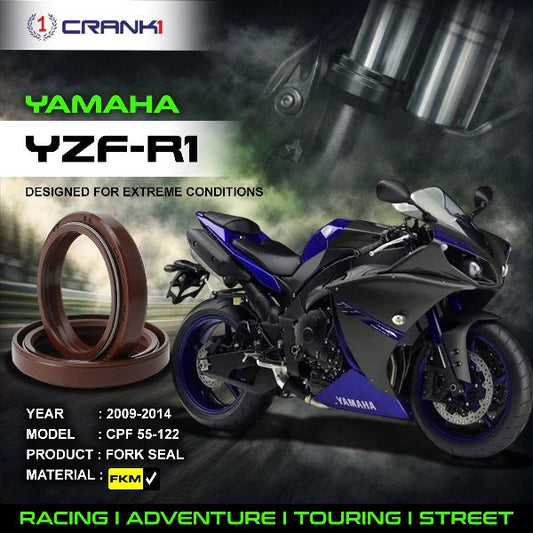 Crank1-Fork Oil Seals Pair Yamaha YZF R1 (2009-2014)-CPF55-122