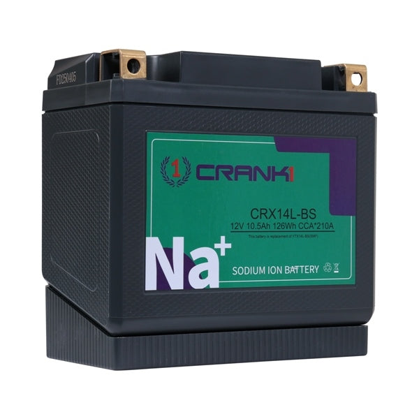 Crank1 Premium Sodium-Ion Battery–Factory Activated for Harley Davidson 1200 Custom 2010-2025 - CRX14L-BS