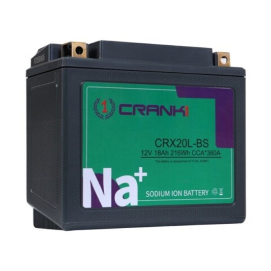 Crank1 Premium Sodium-Ion Battery–Factory Activated for Triumph Rocket 3 2300CC (2012-2018)-CRX20L-BS