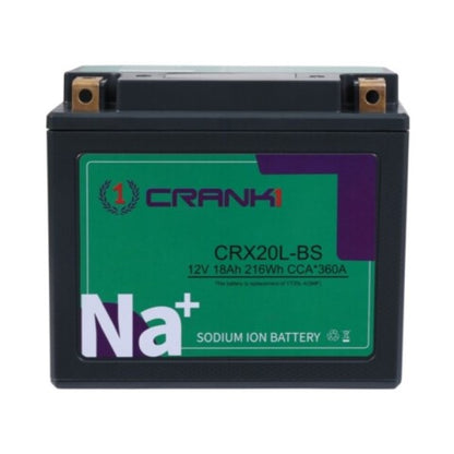 Crank1 Premium Sodium-Ion Battery–Factory Activated for Triumph Rocket 3 2300CC (2012-2018)-CRX20L-BS