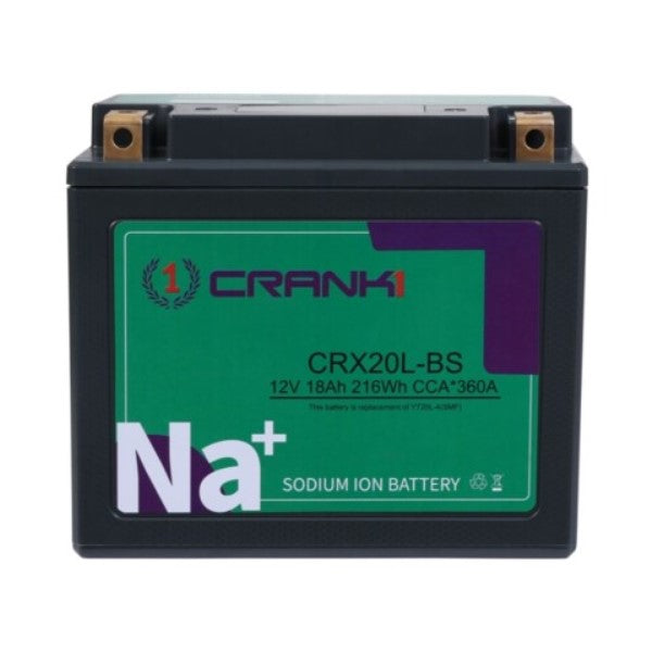 Crank1 Premium Sodium-Ion Battery–Factory Activated for Triumph Rocket 3 2300CC (2012-2018)-CRX20L-BS