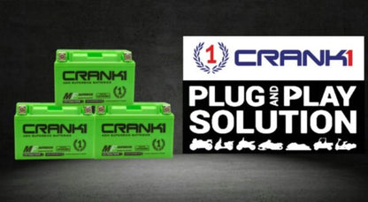 Crank1 Battery For Ducati 848 EVO (2015-2025)- CB12B-BS - Factory Activated