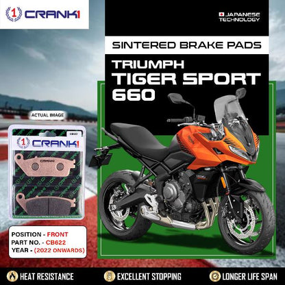 Crank1 Brake Pad Front Triumph Tiger Sport 660 (2022 Onwards) - CB622-2 Sets