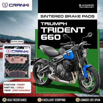 Crank1 Brake Pad Front Triumph Trident 660 – 2021 Onward- CB622-2 Sets
